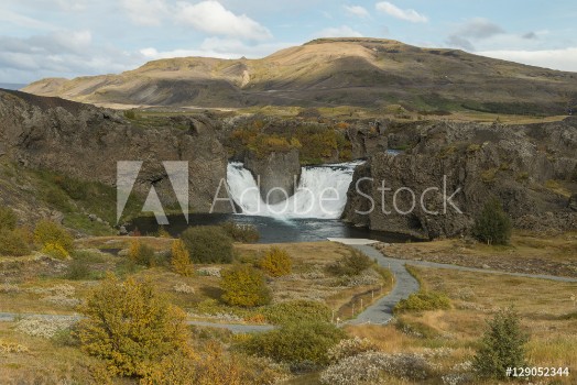 Picture of Thjorsardalur Waterfall in Iceland